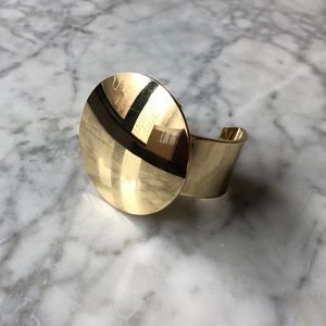Fallon Oversized Tonne Gold Circular Cuff